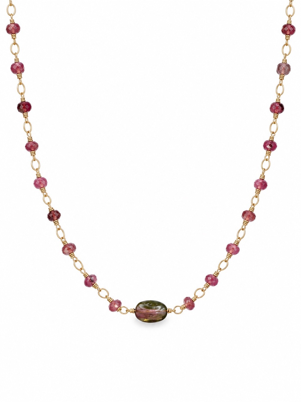 AWN5 Pink and Watermelon Tourmaline Necklace